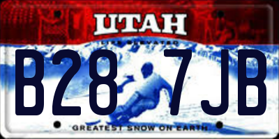 UT license plate B287JB