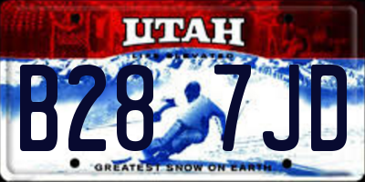 UT license plate B287JD