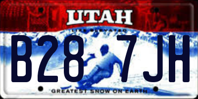 UT license plate B287JH
