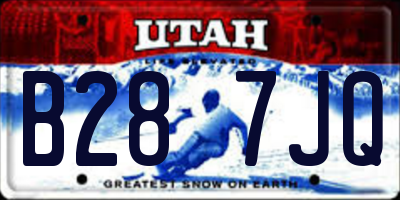 UT license plate B287JQ
