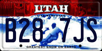 UT license plate B287JS