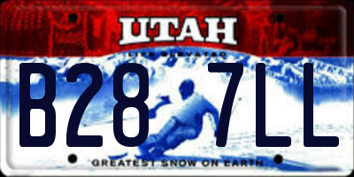UT license plate B287LL