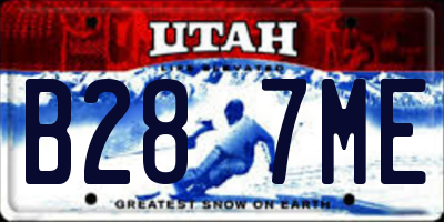 UT license plate B287ME
