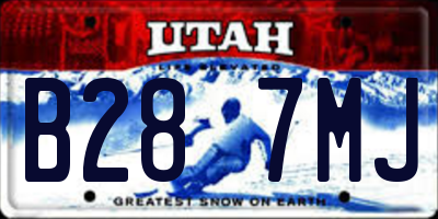 UT license plate B287MJ