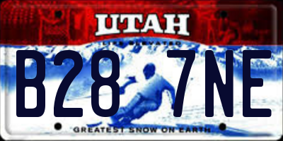 UT license plate B287NE