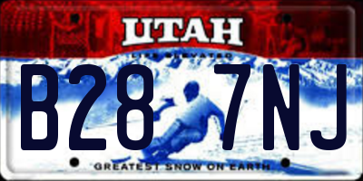 UT license plate B287NJ