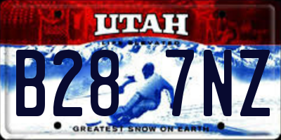 UT license plate B287NZ