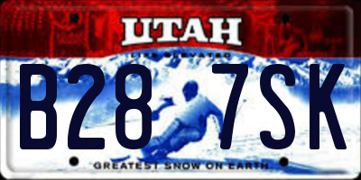 UT license plate B287SK
