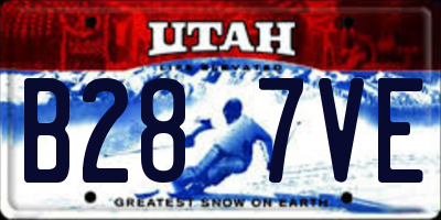 UT license plate B287VE
