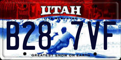UT license plate B287VF