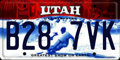 UT license plate B287VK