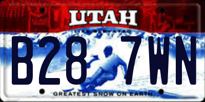 UT license plate B287WN