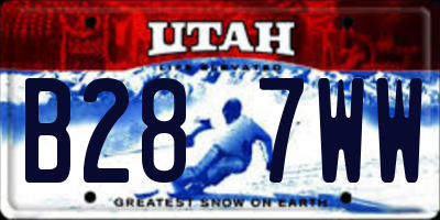 UT license plate B287WW