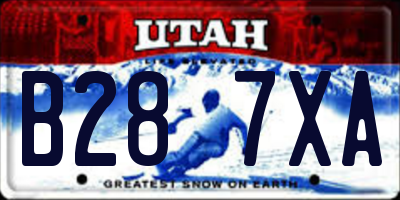 UT license plate B287XA