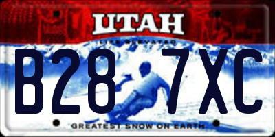UT license plate B287XC