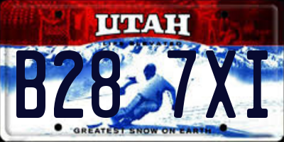 UT license plate B287XI