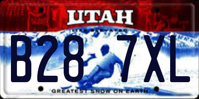 UT license plate B287XL