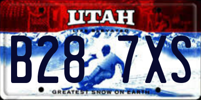 UT license plate B287XS