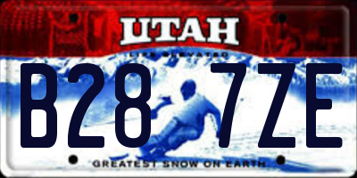UT license plate B287ZE
