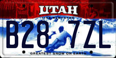 UT license plate B287ZL