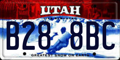 UT license plate B288BC