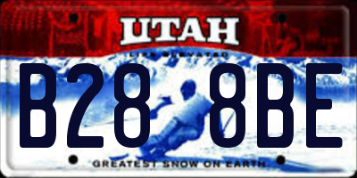 UT license plate B288BE