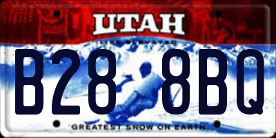 UT license plate B288BQ
