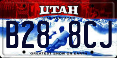 UT license plate B288CJ
