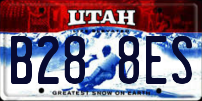 UT license plate B288ES