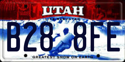 UT license plate B288FE