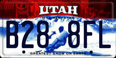 UT license plate B288FL