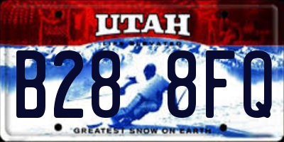 UT license plate B288FQ