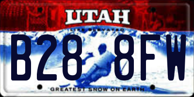 UT license plate B288FW