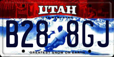 UT license plate B288GJ