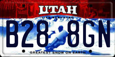 UT license plate B288GN