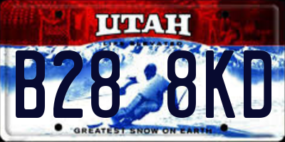 UT license plate B288KD