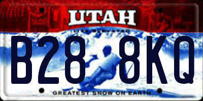 UT license plate B288KQ