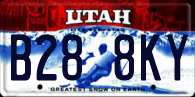 UT license plate B288KY