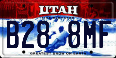 UT license plate B288MF