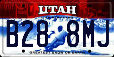 UT license plate B288MJ
