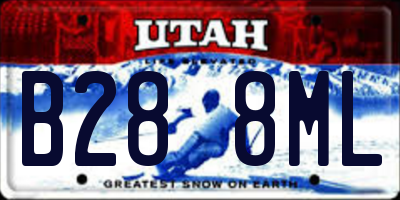 UT license plate B288ML