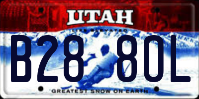 UT license plate B288OL