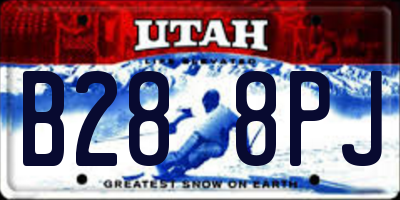 UT license plate B288PJ