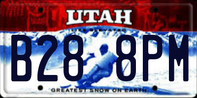 UT license plate B288PM
