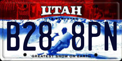 UT license plate B288PN