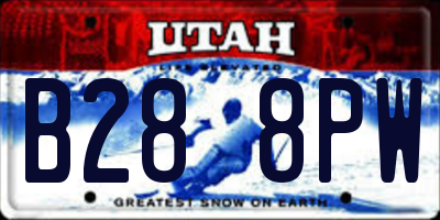 UT license plate B288PW