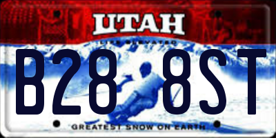 UT license plate B288ST