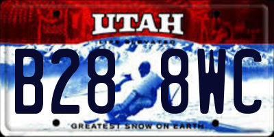 UT license plate B288WC