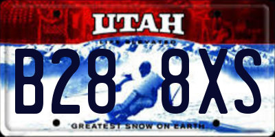 UT license plate B288XS