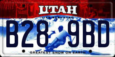 UT license plate B289BD